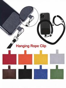 1pc Phone Lanyard With Patch Card, Colorful Nylon Neck Strap Universal Phone Tether Tab For Cell Phone Case, Anti-Lost Phone Holder For Outdoor Travel Work - Multicolor - View 2