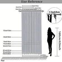 1pc Black Cluster Striped Jacquard Sheer Curtain, Colorful Dot Faux Linen Design, Rod Pocket Top, Natural Light Filtering, Soft & Draping, Machine Washable, Polyester Material, American Vintage Home Decor For Bedroom, Living Room, Office, Kitchen, Dining Room, Bathroom - Multicolor - View 3