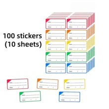 100pcs (10 Sheets) Frozen Food Label Stickers, Colorful Food Storage Labels, Writable Kitchen Labels, Suitable For Meal Prep, Refrigerator Organization, Storage Cabinets And Freezer Bag Classification - Set - View 8