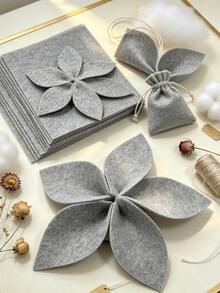 5/10/20/30pcs Felt Fabric, Pre-Cut Size 5.12x5.12 Inches, Approx. 1mm Thick, Stiff Material, Suitable For DIY Crafts, Card Making, Embroidery Backing, Home Decor - Felt Fabric - View 1