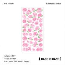 Floral & Petal Series Sequin PET Flat Sticker, INS Style Fresh Flower Planner Material Sticker, DIY Decorative Sticker - Multicolor - View 14