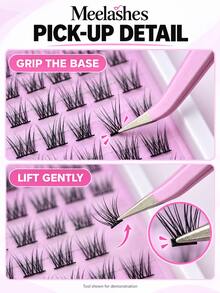 DIY Segmented Single Cluster Eyelashes, Create Atmospheric Eye Makeup As You Wish, Realistic Soft Fibers, Lightweight And Comfortable On Skin Without Irritating Eyes - View 3