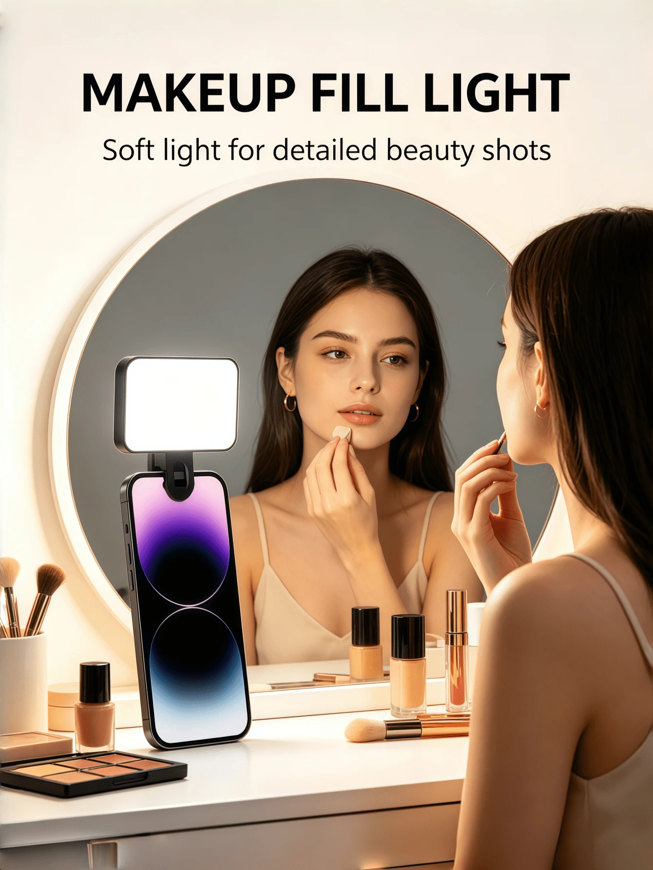 DUONENG Lampu Pengisi LED Jepit Portabel, Cocok untuk Fotografi Aksi, Desain Ringkas, 3 Mode Pencahayaan, Kecerahan dan Sudut yang Dapat Diatur, Antarmuka USB, Cocok untuk Laptop/Ponsel/Tablet/Rapat Zoom/Riasan, Cocok untuk Selfie dan Siaran Langsung, Lampu Portabel