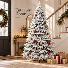 PVC PET Christmas Tree Mixed Snow Style For Home Shop Office Decoration - White - View 9