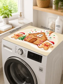 1pc Christmas House Snow Gingerbread Man Flower Kitchen Dish Drying Mat, Absorbent Dish Drying Pad, Coffee Machine Mat, Dishwashing Mat, Sink Mat, Kitchen Countertop Protector, Suitable For Cups, Plates, Tableware And Home Kitchen Decor - Multicolor - View 13