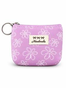 Fashionable Mini Kids Clover Coin Purse With Keychain - Casual Style, Perfect For Storing IDs, Keys, Data Cables, Coins And Rings - Easy To Clean, Washable - Multiple Colors Available. Perfect Gift For Kids, Great Value - Multicolor - View 8