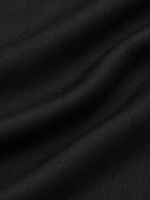 Elegant Women's Suit Set, V-Neck Button Front Vest Paired With Pleated Long Pants, Suitable For Autumn Office Business Casual, Women's Two Pieces Set, Elegant Women's Outfit - Black - View 7