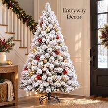 Pine Needle Snow Christmas Tree PET 120cm 150cm 180cm 210cm Holiday Decor - White - View 8