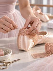 Ballet Shoe Ribbons & Elastic Bands, Stretchy Ballet Shoe Straps For Pointe Shoes, Adjustable Elastic Dance Shoe Accessories For Women & Girls - Multicolor - View 8
