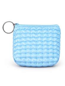 Children's Fashion Mini Coin Purse With Keychain - Casual & Stylish, Perfect For Storing Keys, Data Cables, Coins And Rings - Easy To Clean And Wash - Multiple Colors Available, Halloween/Christmas Special Gift (Random Color) - Multicolor - View 8