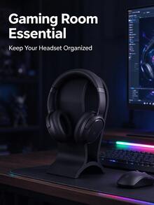 Vertical Striped Minimalist U-Shaped Universal Headphone Stand, Space-Saving Game Controller Storage Rack... Hardcore Gamer And Casual User Suitable Desktop Storage Organizer, Headphone Storage Stand, Desktop Accessories, Gaming Peripherals, Esports Room Decor - Multicolor - View 11