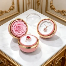 Kotak Perhiasan Mini Bulat Mewah dengan Tutup Flip-Top dan Kemasan Kotak Hadiah, Kotak Kejutan untuk Cincin dan Kalung, Cocok untuk Lamaran dan Pengakuan Cinta di Hari Valentine - Gaya yang sama dalam berbagai warna dan ukuran - View 9