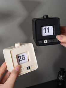 Creative Cube Press-Type Calendar - Manually Switch Dates And Weeks - Office Desk Stress-Relieving Decorative Calendar Decorative Piece - A - View 4