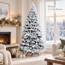 PVC PET Christmas Tree Mixed Snow Style For Home Shop Office Decoration - White - View 2