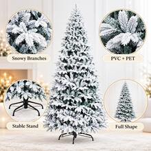 Pointed Mixed Snow Christmas Tree PVC PET 120cm 150cm 180cm 210cm - White - View 5