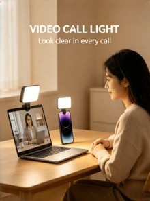 DUONENG Portable Clip-On LED Fill Light, Suitable For Action Photography, 3 Lighting Modes, Adjustable Brightness And Angle, USB Interface, Compatible With Laptop/Phone/Tablet/Zoom Meetings/Makeup, Suitable For Selfie And Live Streaming, Portable Light - one-size - View 4