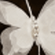 White Rhinestone Small Butterfly