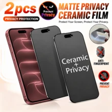 CASECOPS 2 Packs Ceramic Frosted Anti-Peeping Film, Compatible With IPhone Duo/18 Pro Max/18 Pro/17 Pro Max/17 Pro/17 Air/17e/17/16 Pro Max/16 Pro/16 Plus/16e/16/15/14/13/12/11 Series And Other Models,Soft Matte Texture With A Silky Smooth Touch, Full Coverage, Anti-Fingerprint, Anti-Scratch, Compatible Phone Cases, Halloween Gifts - 2Pcs - View 7