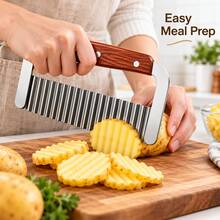 Stainless Steel Wavy Serrated Slicer, Used To Cut Vegetables Into Wavy Shapes, Also Can Be Used As A French Fry Slicer, Suitable For Cutting Fruits And Vegetables - Multicolor - View 7