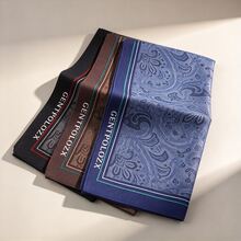 Gentleman Retro Handkerchief Vintage Thin Water Absorbent Sweat Wiping Towel Square Towel Wedding Party - Multicolor - View 9