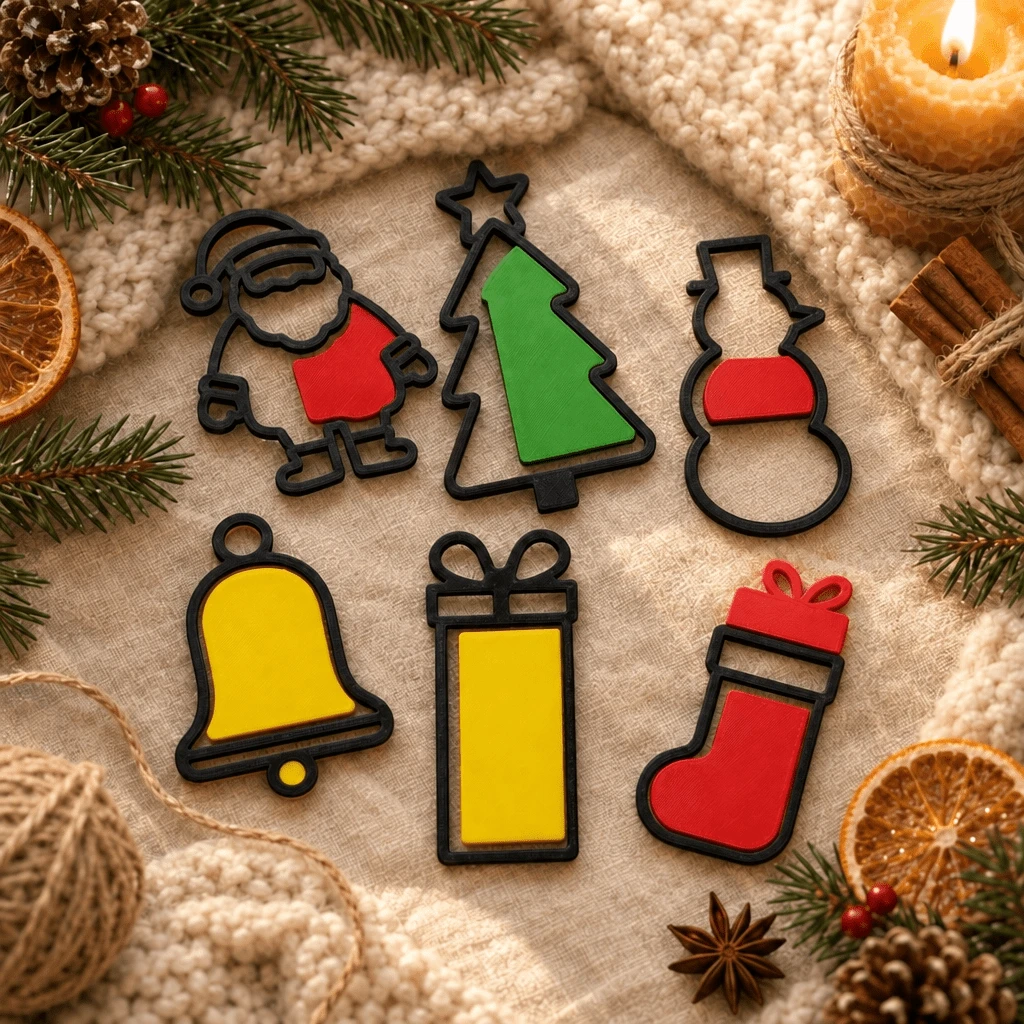 Christmas Bookmarks For Readers, 6 Pcs Cute Holiday Page Markers Bulk, Plastic Festive Xmas Stocking Stuffers, Reading Gifts For Book Lovers, Women, Classroom Prizes