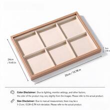Hộp đựng trang sức vân gỗ cổ điển cỡ lớn – Giá treo dây chuyền và phụ kiện, khay sắp xếp bông tai và nhẫn, hộp trưng bày và khay đựng - Nhiều màu - Xem 18