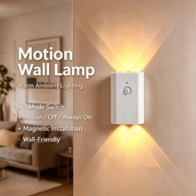 1PC Wood Grain Shell Modern Minimalist Motion Sensor Wall Light, USB Rechargeable, Magnetic Mount No-Drill Installation, For Hallway, Corridor, Closet, Stairs, Bedroom, Bathroom, Home Atmosphere Light - one-size - View 10