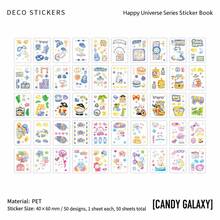 Cosmic Happiness Series PET Sticker Book, Cute Cartoon Style, Animal & Magic Elements Planner Stickers, Water Bottle, Notebook, Guka DIY Decorative Stickers - Multicolor - View 12