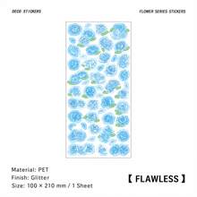 Floral & Petal Series Sequin PET Flat Sticker, INS Style Fresh Flower Planner Material Sticker, DIY Decorative Sticker - Multicolor - View 15