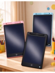 8.5in Color Screen LCD Writing Tablet, Portable Electronic Doodle Board, Reusable Erasable Handwriting Pad With Screen Lock, No Ink No Dust Eye-Friendly Paperless Drawing Board, Educational Art Toy For Indoor Outdoor Use - Multicolor - View 1