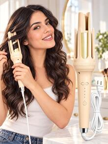 2-In-1 Automatic Rotating Hair Curler And Straightener. 28mm Professional Curling Iron For Large Waves, Fast Heating With 4 Temperature Settings And Intelligent Anti-Tangle Sensor. Portable Design Suitable For All Hair Types. - US A Type Plug(110-127V) - View 14