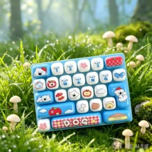 Gantungan Kunci Keyboard Mini Ujung Jari Bentuk Buku Harian Hewan 26 Tombol, Mainan Pereda Stres Sensorik Kartun Hewan Lucu yang Dapat Diklik, Gantungan Tas Mainan Tombol Pelepas Tekanan Portabel, Hadiah Pereda Kecemasan - MultiWarna - View 7