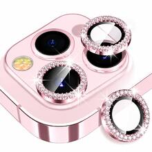 3pcs Shiny Metal Camera Lens Protector Rings, 9H Tempered Glass HD Clear Lens Cover, Anti-Scratch, Shockproof, Full Coverage, Individual Camera Protection Ring, Compatible With IPhone 18 Pro Max/18 Pro/18/17 Pro Max/17 Pro/17 Air/17/16 Pro Max/16 Pro/16 Plus/16/15 Pro Max/15 Pro/15/14 Pro Max/14/13/12/11 Series - Pink - View 1
