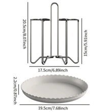 Cup Drying Rack Stainless Steel Multipurpose Sturdy Easy To Clean With 6 Hooks Bottle Drying Rack For Cabinet Office Home - Silver White - View 2