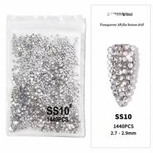 1440pcs Fully Transparent Crystal Rhinestones, Flat Back 3D Glass Rhinestones, Size Range [1.5-6.3mm], Suitable For DIY Decoration, Handicrafts, Clothing, Accessories, Shoes, Phone Cases, Cups, Room Decor, Book Binding, And More - Pure Transparent Style - View 11