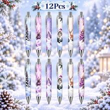 1/6/12pcs Winter Cute Animal Women's Ballpoint Pens, Christmas Gift ...
