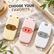 1 Set Cute Animal Mini Scraper With Metal Blade And Protective Cover, Portable Handheld Sticker Remover, Suitable For Adhesive Residue, Glass Windows, Ceramic Tiles And Stove Cleaning, Compact Bear Pig Cat Design, Small Household Cleaning Tool - Multi-color - View 6