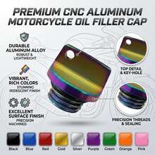 Universal CNC Aluminum Alloy Engine Oil Fill Cap M20*2.5 Threaded Plug Waterproof Motorcycle Fuel Tank Cap Engine Parts Suitable For Suzuki GSX250R, CRF250L And Kawasaki 400 - A - View 1