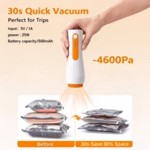 2-In-1 Vacuum Pump, Dual Function Vacuuming And Inflating, Suitable For Vacuum Packaging, Clothing Storage, Such As Swim Rings, Outdoor Inflatable Sleeping Pads And Inflatable Toys. Camping. Summer. Autumn & Winter - Multicolor - View 7
