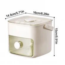 Easy-Release 48-Cavity Ice Cube Tray With Storage Bin - Silicone Mold, Quick Release, Stackable; Suitable For Parties, Bars, And Home Kitchens - White - View 4