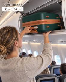 Suitcase Cabin Size Carry On 20 24 28 Inch 3 Piece Set Hard Shell Lightweight Spinner Wheels Combination Lock Telescopic Handle Travel Luggage - Dark Green - View 9