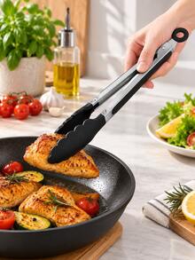 Set Penjepit Dapur Stainless Steel 3 Buah, Penjepit Makanan Ukuran Besar, Sedang, dan Kecil dengan Ujung Silikon Anti Selip dan Cincin Gantung, Penjepit Masak Multifungsi untuk Memanggang, Steak, Salad, Membakar, BBQ, Menyajikan, dan Aksesori Dapur Rumah Tangga - MultiWarna - View 12