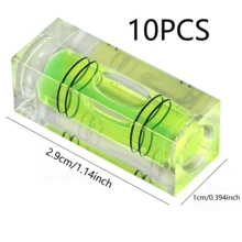 10PCS Mini Tubular Spirit Level Bubbles, Cylindrical Small Leveling Bubbles, Easy Installation Leveling Accessories For Home Use - Green - View 17