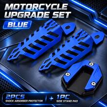 1 Set Aluminum Alloy Motorcycle Foot Pegs + Shock Absorber Suspension Anti-Slip Motorcycle Modification Parts - A - View 13