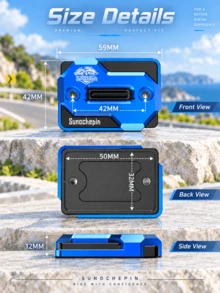 1pc Motorcycle Front Brake Fluid Reservoir Cap, CNC Aluminum Alloy Anodized Brake Master Cylinder Cover, 4 Colors Available, 42mm Bolt Spacing, Brake Fluid Tank Cap, Racing Style Handlebar Cover, Scooter Street Bike Motorcycle Modification Accessory - A - View 11