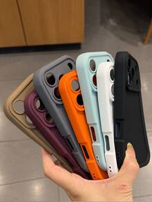 VOUVI 精緻簡約設計純色磨砂 TPU 軟殼,相容 iPhone Air 18 17 16 15 14 13 12 11 Pro Max,鏡頭保護防震防摔保護套,多巴胺風極簡手機配件,相容 16 15 14 Plus - 白色 - 查看 3