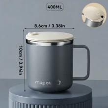كوب حليب وقهوة معزول بطبقتين مع بطانية منزلق محكم الإغلاق محمول من الفولاذ المقاوم للصدأ 304 كوب حراري للمشروبات الباردة والساخنة - متعدد الألوان - مشاهدة 17