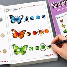 32 Pages Find‑It Detective Activity Book For Kids, Spot The Hidden Little Details Matching Workbook, Observation Search Match Game Workbook, Early Learning Educational Toy For Boys Girls, Improve Concentration & Visual Discrimination Skill - 32 Pages - View 7