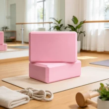 1pc Professional Recommended Yoga Block! Made Of High-Density EVA Lightweight Material, Sports Support Block, Gym Accessory, Training Equipment, Yoga Pilates Fitness Practice Auxiliary Tool, Yoga Gift - Pink - View 11