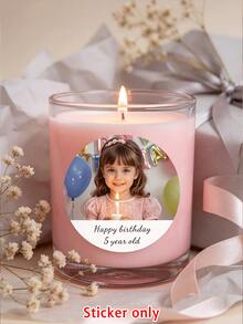 Custom Round Stickers, Personalized Photo Stickers, Custom Image & Text Circle Labels, Photo Labels For Cups, Tumblers, Bottles, Packaging & Party Favors, Wedding, Birthday, Anniversary, Valentine's Day, Gifts & Celebrations - Multicolor - View 10